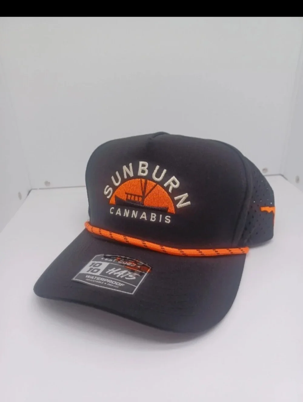 Sunburn Cannabis Snapback Hat Adjustable Vented USA 420 Trucker Rope Golf